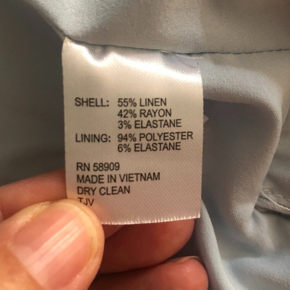 Antonio Melani Linen Blend Double Breasted Blazer 0 - Picture 6 of 7